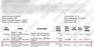 Поверенення (чарджбек) 10 вересня 2021 – 108545 гривень з Vlom